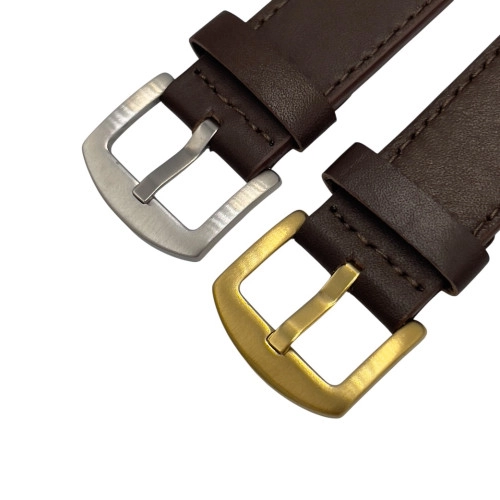 26 mm Spor S Düz Kahverengi Deri Saat Kordonu